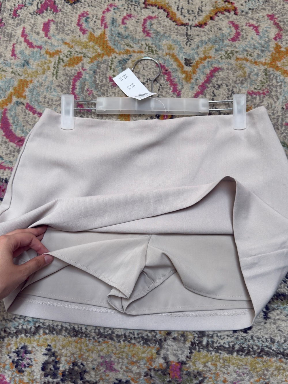 Abercrombie & Fitch Taupe Mini Skirt with Undershorts size small - Picture 4 of 7
